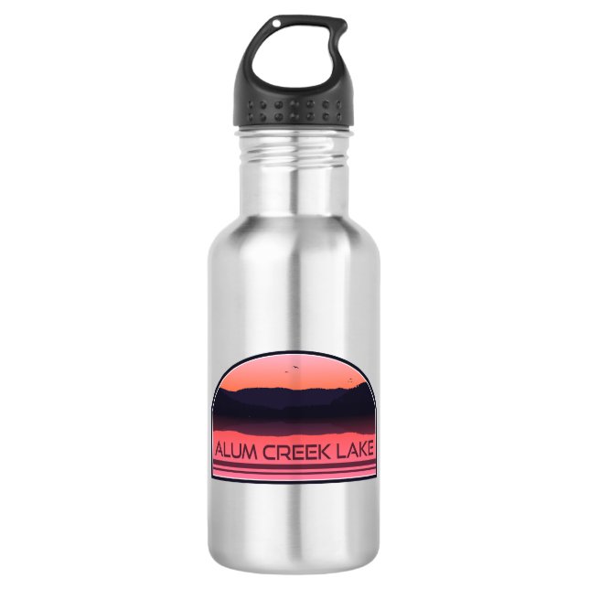 Alum Creek Lake Ohio Red Sunrise 532 Ml Water Bottle (Front)
