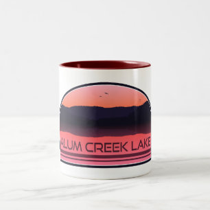 Alum Creek Lake Ohio Red Sunrise Two-Tone Coffee Mug