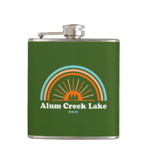 Alum Creek Lake Rainbow Hip Flask