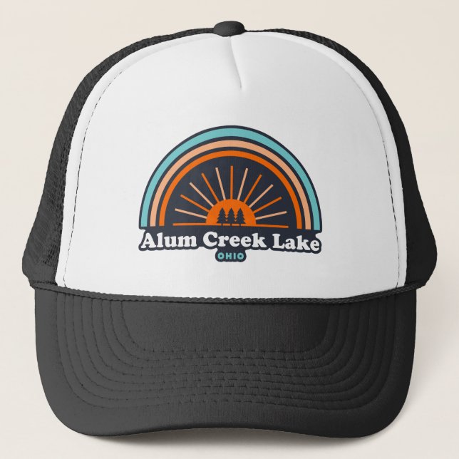 Alum Creek Lake Rainbow Trucker Hat (Front)