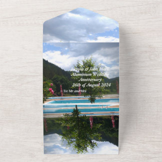 aluminium 10th wedding anniversary invitation  