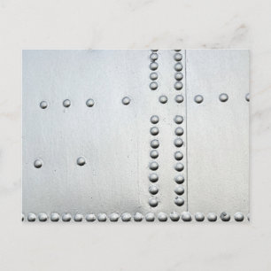 Aluminium Aircraft Skin Abstract  Postcard