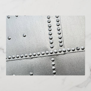 Aluminium Aircraft Skin Vintage Foil Holiday Postcard