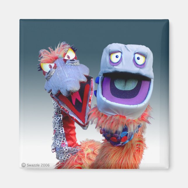 Aluminium and Plastic Monsters Magnet (Front)