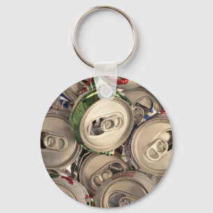 Aluminium cans, recycled key ring