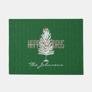 Aluminium Christmas Tree Green Christmas Doormat
