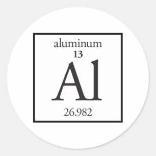 Aluminium Classic Round Sticker