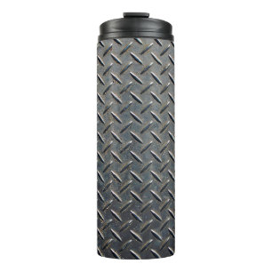 Aluminium dark list with rhombus shapes thermal tumbler