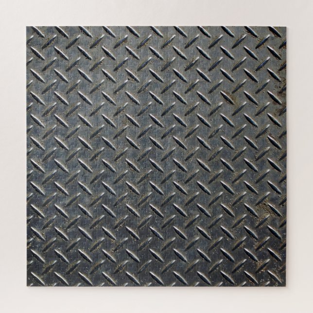 Aluminium Dark: Rhombus Shape Design Jigsaw Puzzle (Vertical)