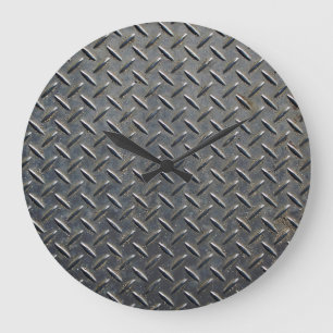 Aluminium Dark: Rhombus Shape Design Large Clock