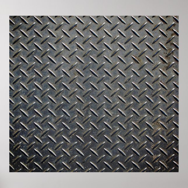 Aluminium Dark: Rhombus Shape Design Poster (Front)
