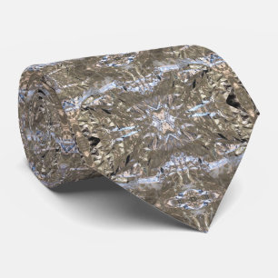 Aluminium Foil Crinkled Wrapper Abstract Art Tie