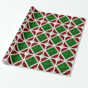 Aluminium Foil Design in Green and Red Wrapping Paper