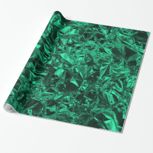 Aluminium Foil Design in Teal Wrapping Paper