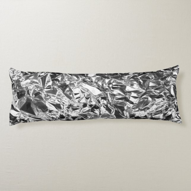 Aluminium Foil Design Silver Colour Body Cushion (Back)