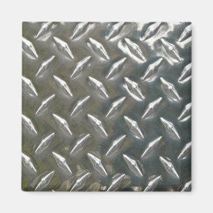Aluminium Metal Checkerplate Magnet