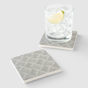 Aluminium Plate Diamond Pattern Stone Coaster