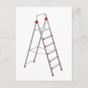 Aluminium step ladder postcard