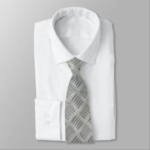 Aluminium Texture Diamond Pattern Tie