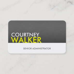 Aluminium & yellow modern business cards