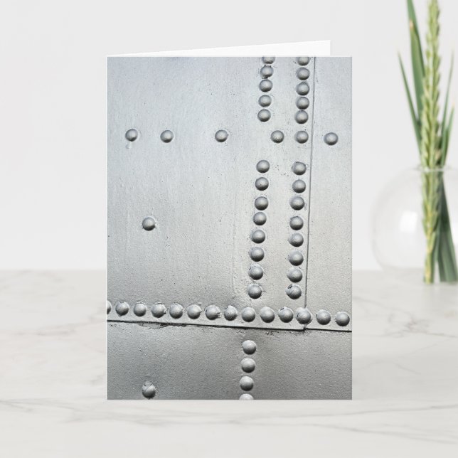 Aluminum Aircraft Skin Abstract Card (Front)
