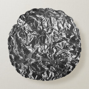 Aluminum Foil Metal Texture Round Cushion