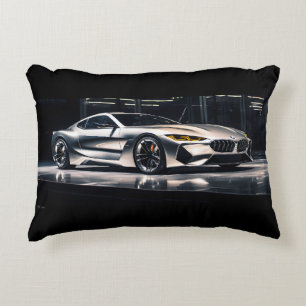 aluminum futuristic race car decorative cushion