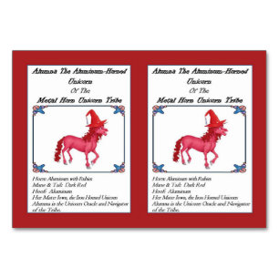 Alumna the Aluminium Horned Unicorn Trading Card