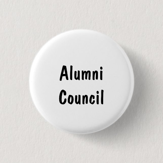Alumni Council 3 Cm Round Badge (Front)