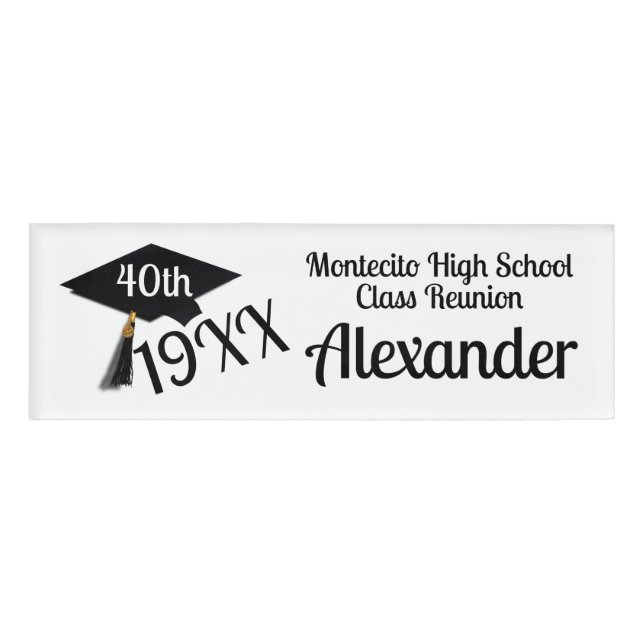Alumni High School Reunion Name Tag (Front)