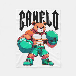Alvarez Mexicano Boxing Bear Mexican Pride Patriot Fleece Blanket