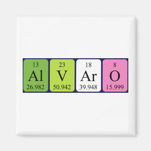 Alvaro periodic table name magnet