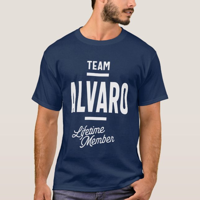 Alvaro Personalised Name Birthday Gift T-Shirt (Front)