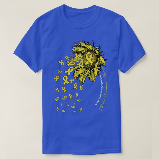 Alveolar Rhabdomyosarcoma Awareness sunflower nobo T-Shirt (Design Front)