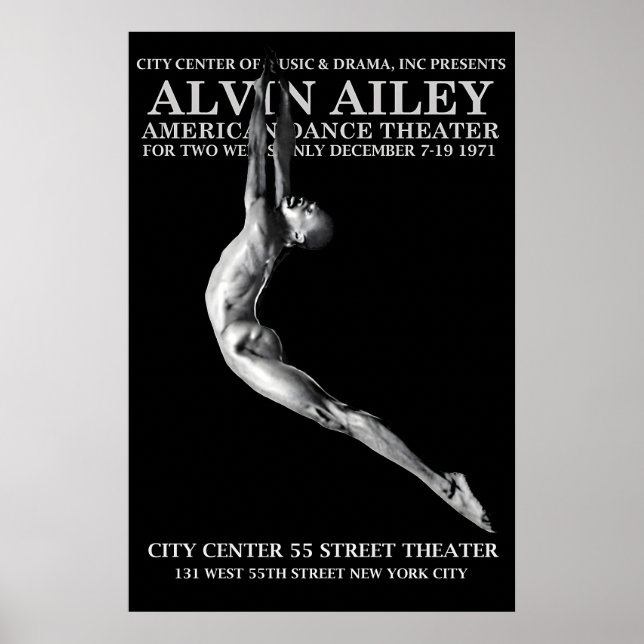 Alvin Ailey 1971 Modern Dance poster print 1 (Front)