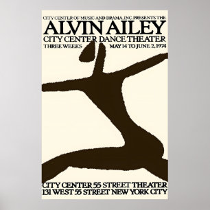 Alvin Ailey 1974 City Center Dance Theater Poster