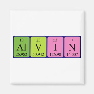 Alvin periodic table name magnet