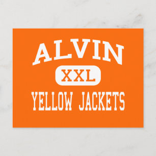 Alvin - Yellow Jackets - High School - Alvin Texas Postcard