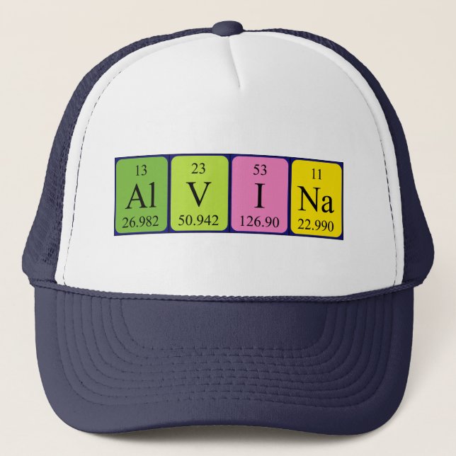 Alvina periodic table name hat (Front)