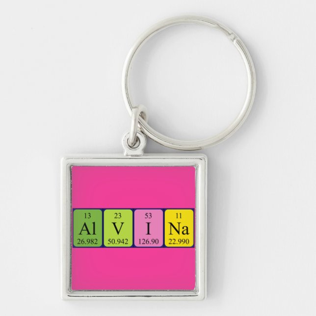 Alvina periodic table name keyring (Front)