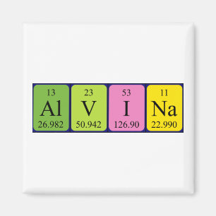 Alvina periodic table name magnet