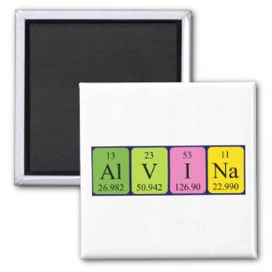 Alvina periodic table name magnet