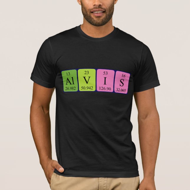 Alvis periodic table name shirt (Front)