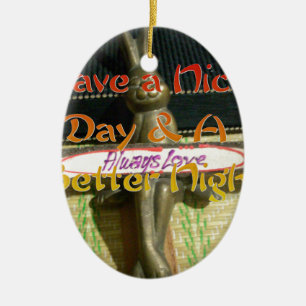 Alwaus Love Hakuna Matata Have a nice day and a Be Ceramic Tree Decoration