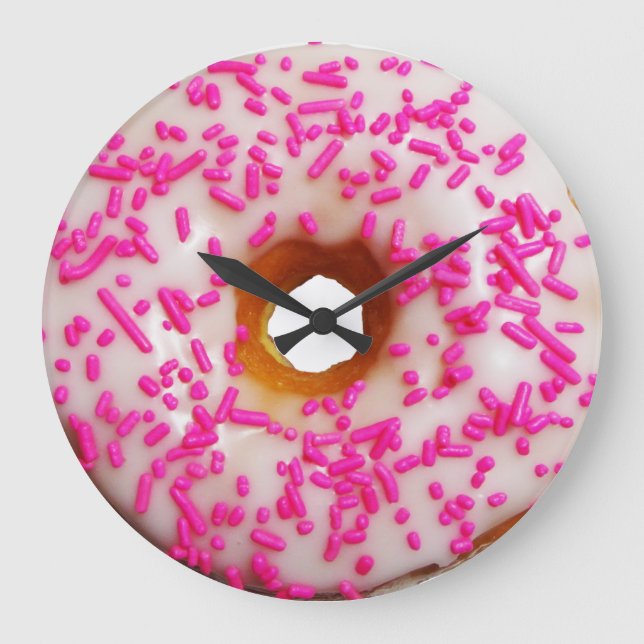 Always a good time for doughnut large clock (Front)