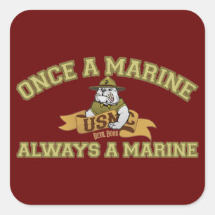 Always A Marine Square Sticker