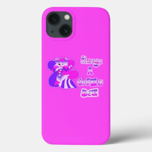 Always a queen bee hot pink iPhone 13 case