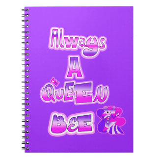 Always a queen bee purple notebook