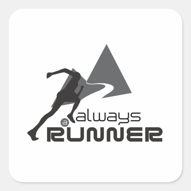 Always a Runner Square Sticker (Front)