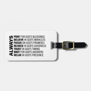 Always Aesthetic Christian Quotes God Art Gospel Luggage Tag